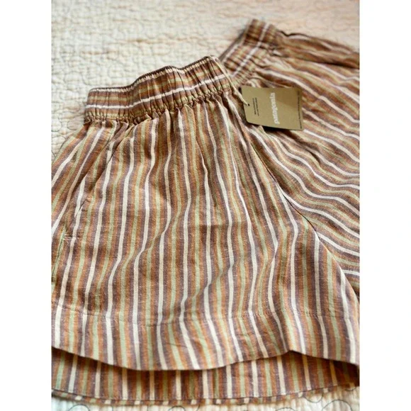 Patagonia Womens Garden Island Shorts Evening Mauve Striped Hemp Blend Size XS - Picture 3 of 5